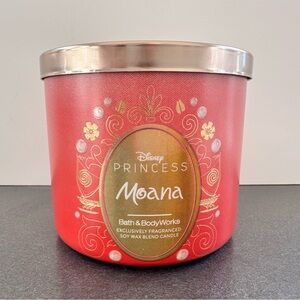 Bath & Body Works DISNEY Princess MOANA Scented 3 Wick Large Candle 14.5 Oz